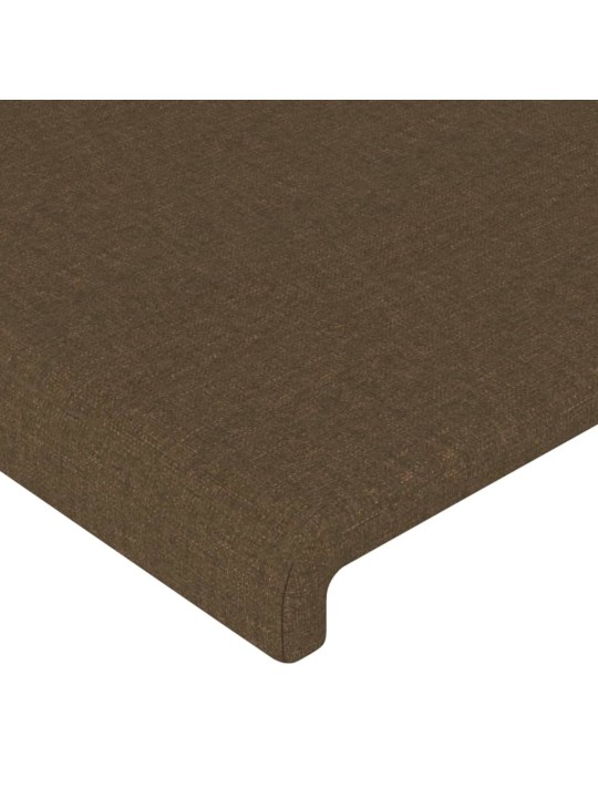 Čela postele 4 ks tmavě hnědá 72 x 5 x 78/88 cm textil