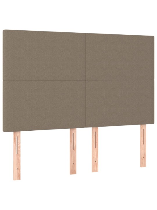 Čela postele 4 ks taupe 72 x 5 x 78/88 cm textil