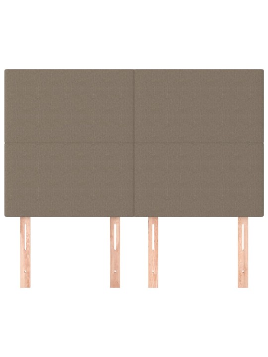 Čela postele 4 ks taupe 72 x 5 x 78/88 cm textil