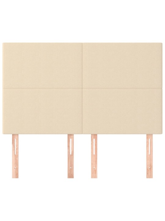 Čela postele 4 ks krémová 72 x 5 x 78/88 cm textil