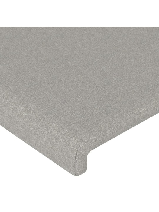 Čela postele 4 ks světle šedá 80x5x78/88 cm textil