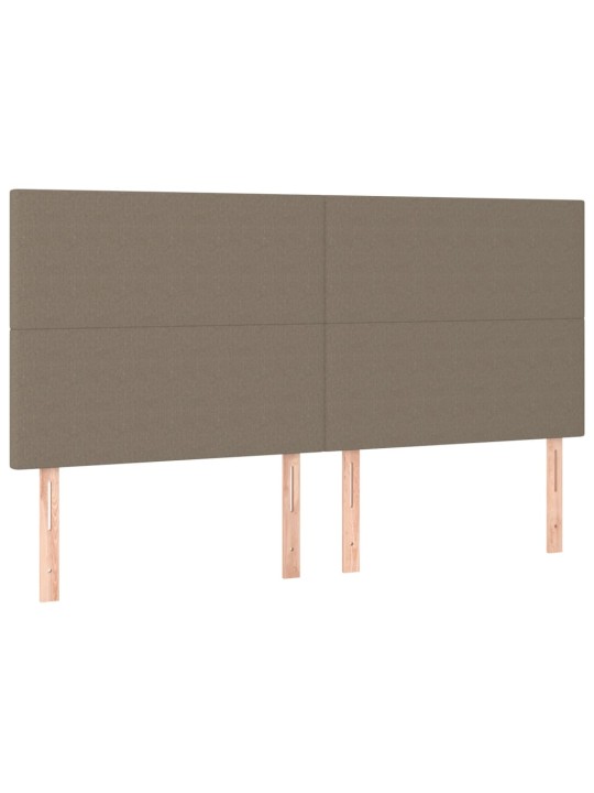 Čela postele 4 ks taupe 80 x 5 x 78/88 cm textil