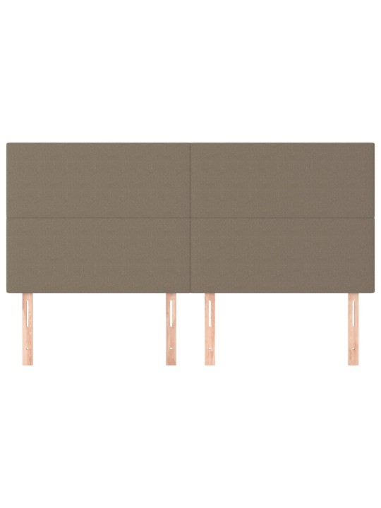Čela postele 4 ks taupe 80 x 5 x 78/88 cm textil