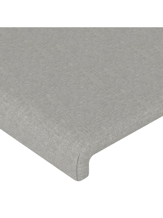 Čelo postele 4 ks světle šedé 90x5x78/88 cm textil