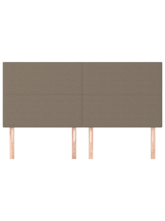 Čelo postele 4 ks taupe 90x5x78/88 cm textil