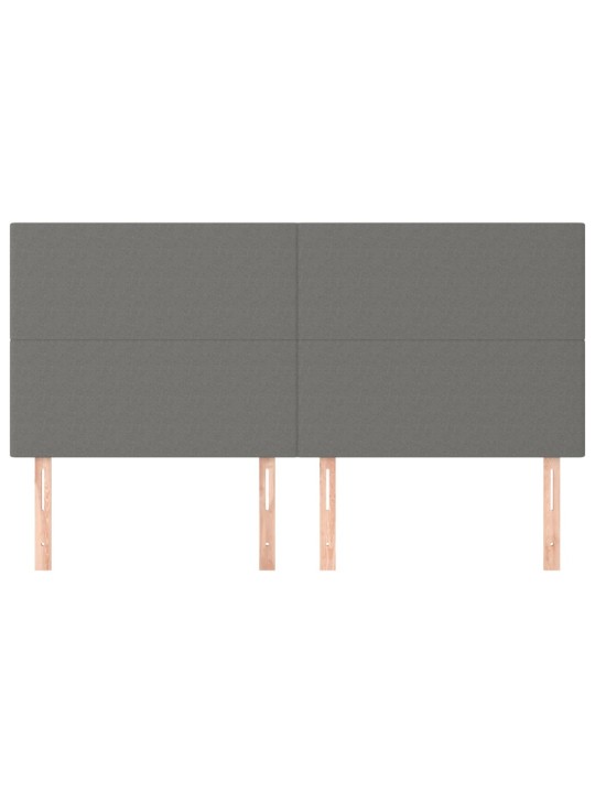 Čelo postele 4 ks tmavě šedé 100 x 5 x 78/88 cm samet