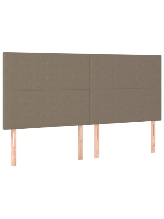Čelo postele 4 ks taupe 100x5x78/88 cm textil