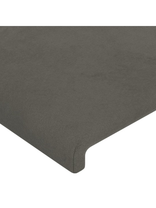 Čelo postele 2 ks tmavě šed 90x5x78/88 cm samet