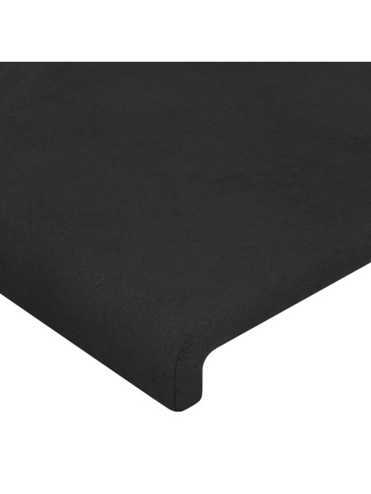 Čelo postele 2 ks černé 100x5x78/88 cm samet