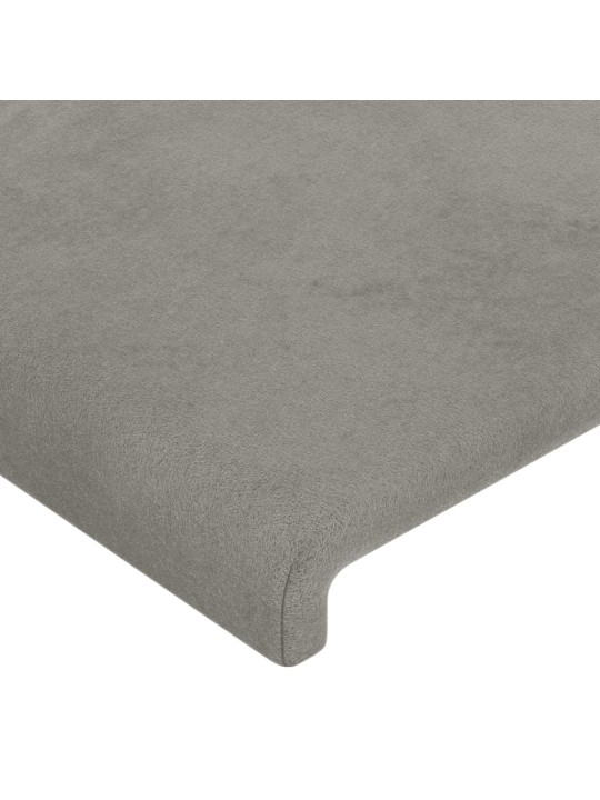 Čela postele 4 ks světle šedá 72 x 5 x 78/88 cm samet