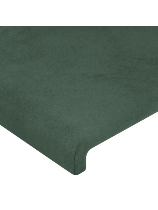 Čela postele 4 ks tmavě zelená 72 x 5 x 78/88 cm samet