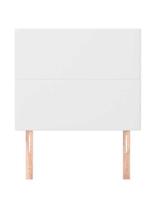 Čelo postele 2 ks bílé 80 x 5 x 78/88 cm umělá kůže