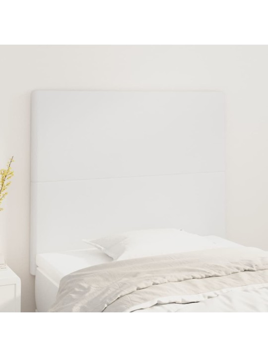 Čelo postele 2 ks bílé 80 x 5 x 78/88 cm umělá kůže