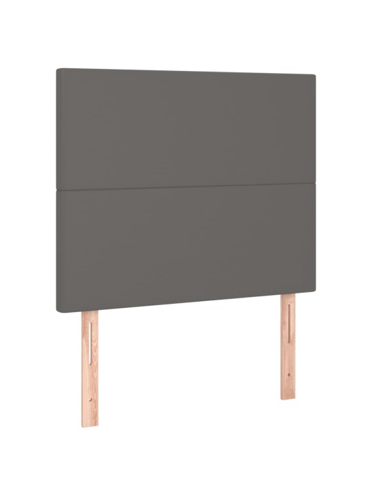 Čelo postele 2 ks šedé 80 x 5 x 78/88 cm umělá kůže