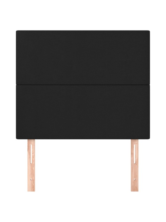 Čelo postele 2 ks černé 90x5x78/88 cm umělá kůže