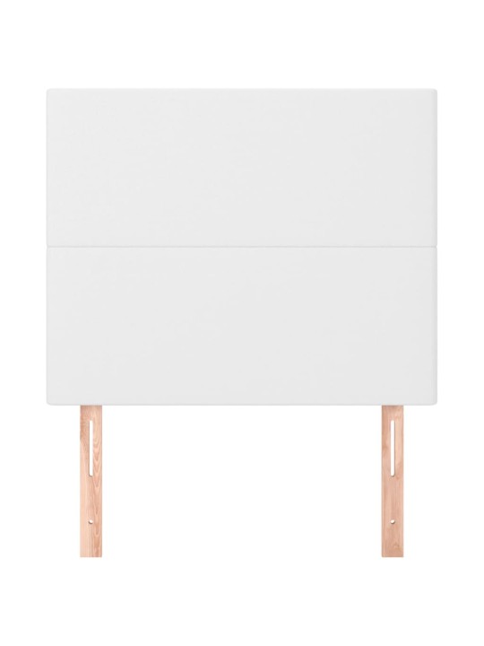 Čelo postele 2 ks bílé 90x5x78/88 cm umělá kůže