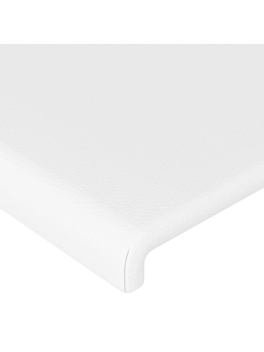 Čelo postele 2 ks bílé 90x5x78/88 cm umělá kůže