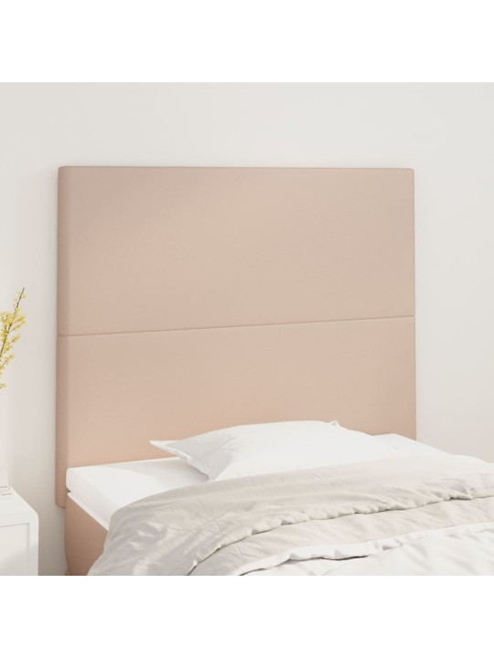 Čela postele 2 ks cappuccino 90x5x78/88 cm umělá kůže
