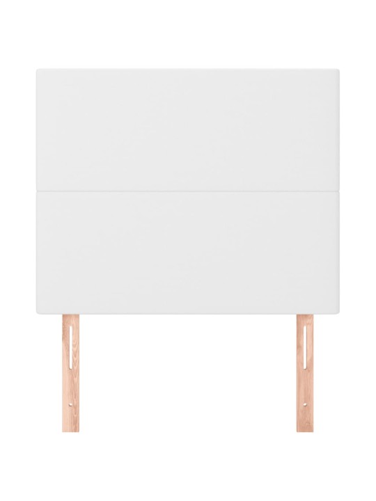 Čelo postele 2 ks bílé 100x5x78/88 cm umělá kůže