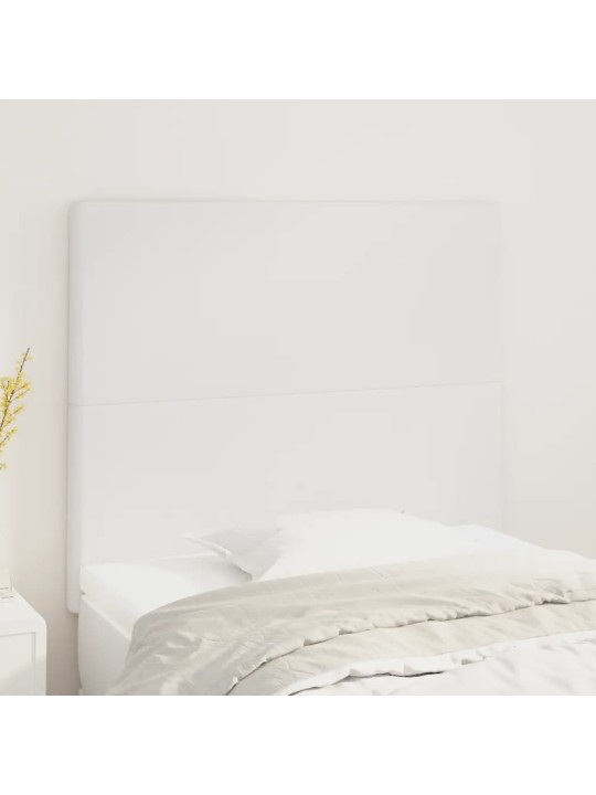 Čelo postele 2 ks bílé 100x5x78/88 cm umělá kůže