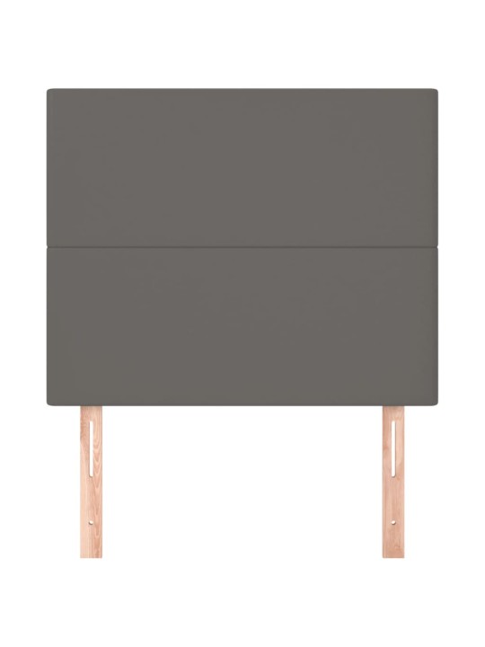 Čelo postele 2 ks šedé 100x5x78/88 cm umělá kůže