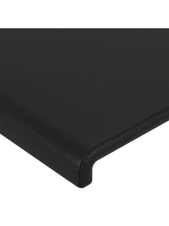 Čela postele 4 ks černá 72 x 5 x 78/88 cm umělá kůže