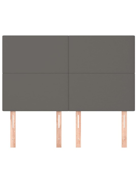 Čela postele 4 ks šedá 72 x 5 x 78/88 cm umělá kůže
