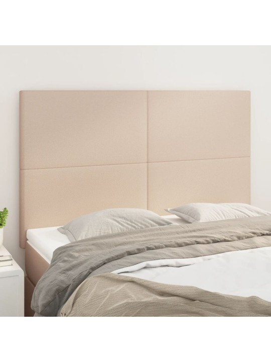 Čela postele 4 ks cappuccino 72 x 5 x 78/88 cm umělá kůže