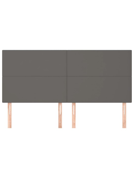 Čelo postele 4 ks šedé 80 x 5 x 78/88 cm umělá kůže