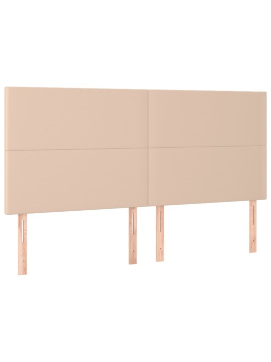 Čela postele 4 ks cappuccino 80x5x78/88 cm umělá kůže