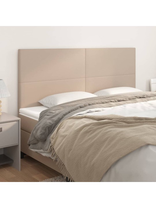 Čela postele 4 ks cappuccino 80x5x78/88 cm umělá kůže
