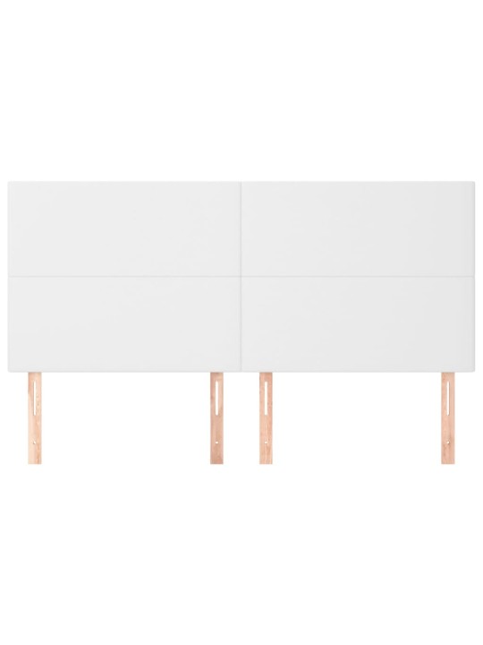 Čelo postele 4 ks bílé 90x5x78/88 cm umělá kůže