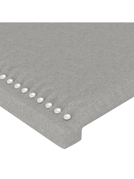 Čela postele 2 ks světle šedá 80x5x78/88 cm textil