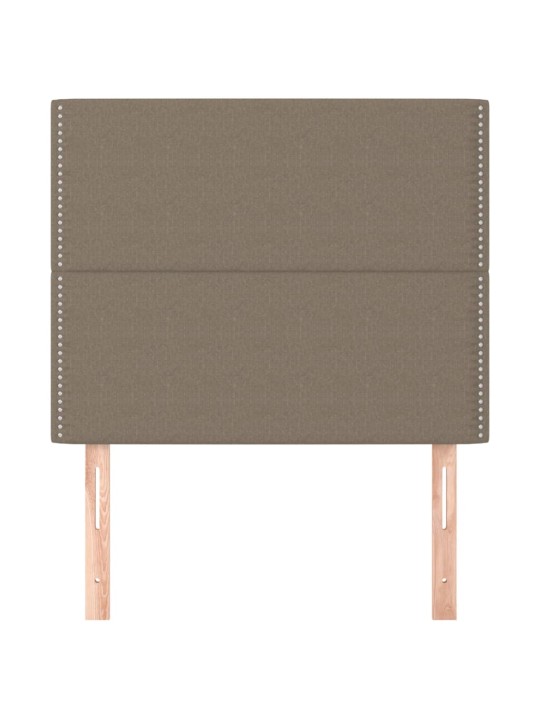 Čela postele 2 ks taupe 72 x 5 x 78/88 cm textil