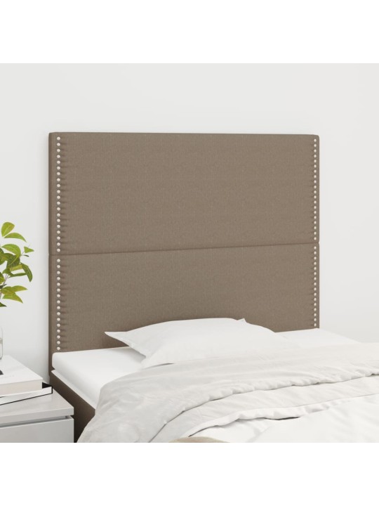 Čela postele 2 ks taupe 72 x 5 x 78/88 cm textil