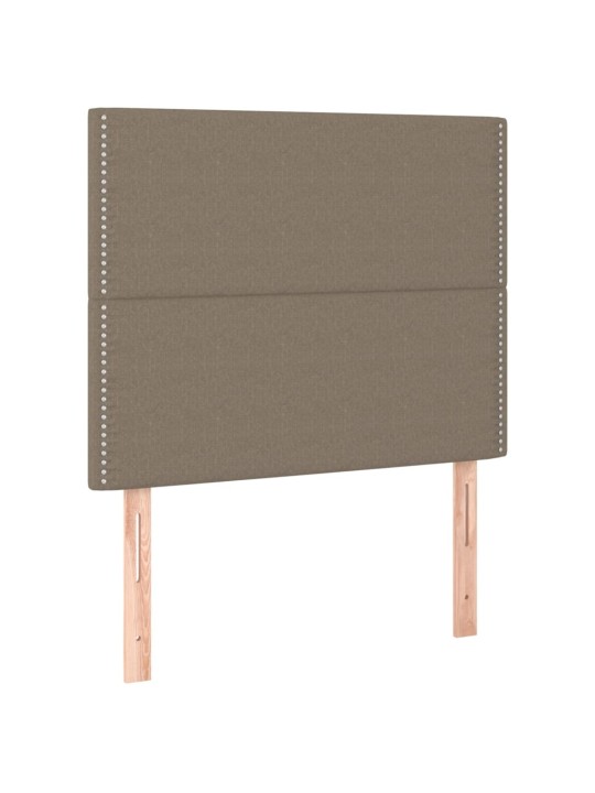 Čelo postele 2 ks taupe 90x5x78/88 cm textil