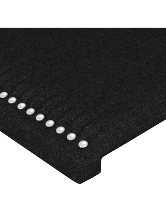 Čelo postele 2 ks černé 100x5x78/88 cm textil