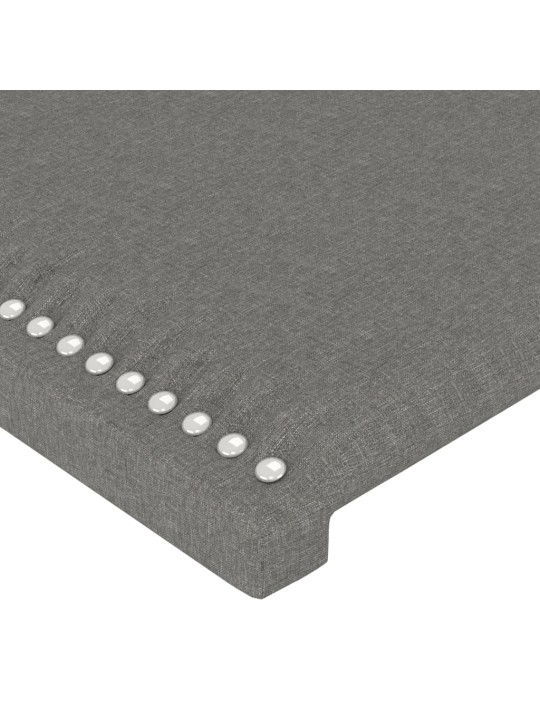Čela postele 4 ks tmavě šedá 72 x 5 x 78/88 cm textil