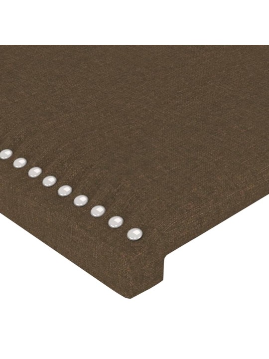 Čela postele 4 ks tmavě hnědá 72 x 5 x 78/88 cm textil