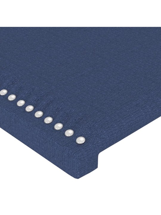 Čela postele 4 ks modrá 72 x 5 x 78/88 cm textil