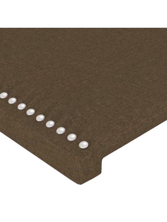 Čelo postele 4 ks tmavě hnědé 80 x 5 x 78/88 cm textil