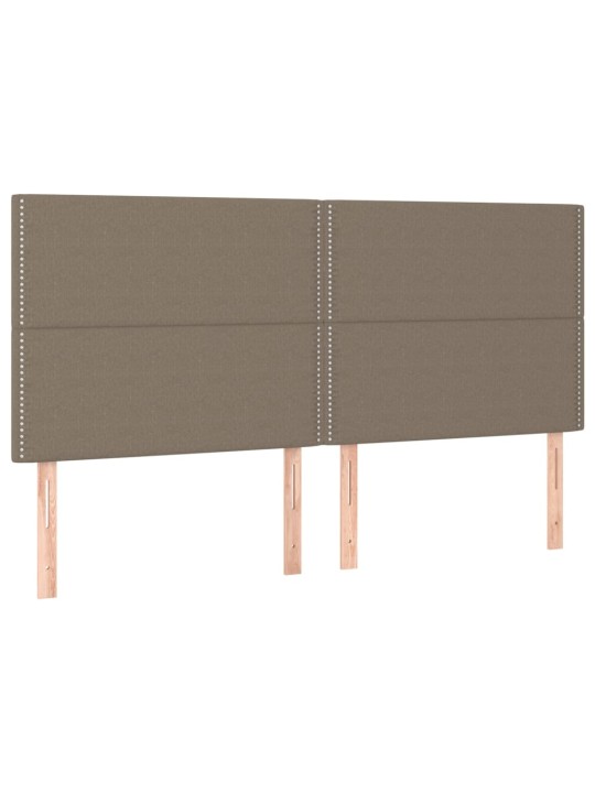 Čela postele 4 ks taupe 80 x 5 x 78/88 cm textil