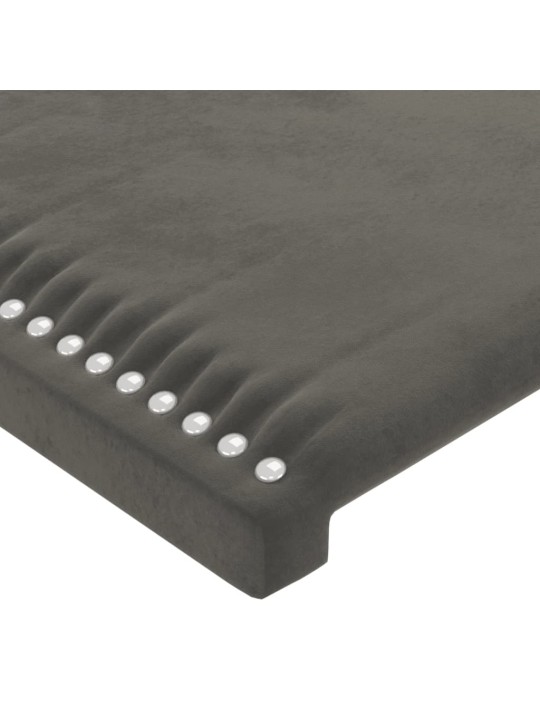 Čela postele 4 ks tmavě šedá 72 x 5 x 78/88 cm samet