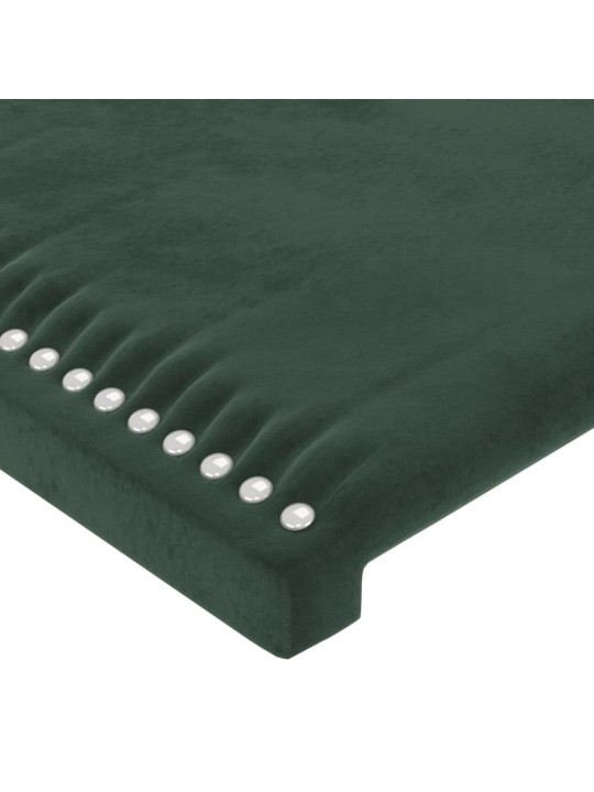Čela postele 4 ks tmavě zelená 72 x 5 x 78/88 cm samet