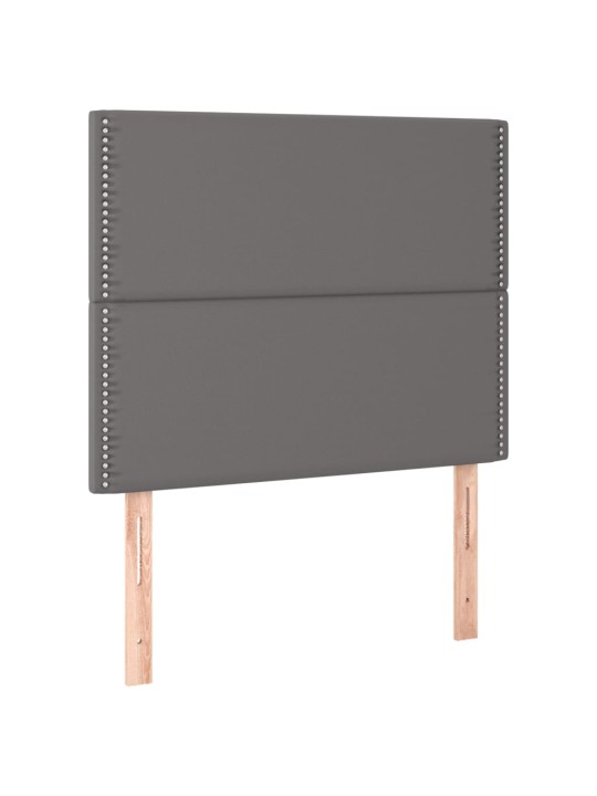 Čelo postele 2 ks šedé 80 x 5 x 78/88 cm umělá kůže