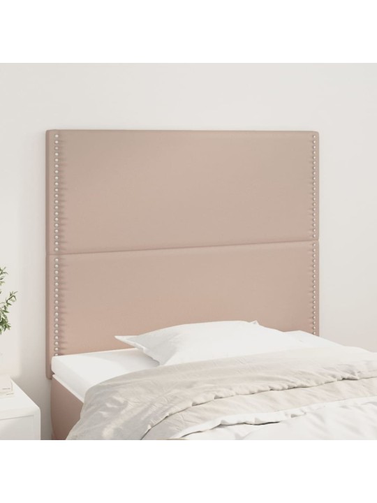 Čela postele 2 ks cappuccino 90x5x78/88 cm umělá kůže