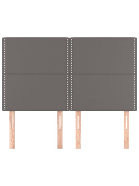 Čela postele 4 ks šedá 72 x 5 x 78/88 cm umělá kůže