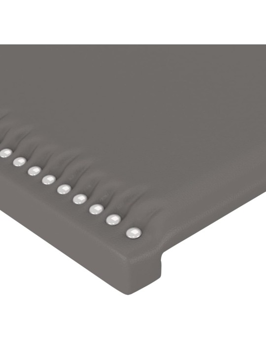 Čela postele 4 ks šedá 72 x 5 x 78/88 cm umělá kůže
