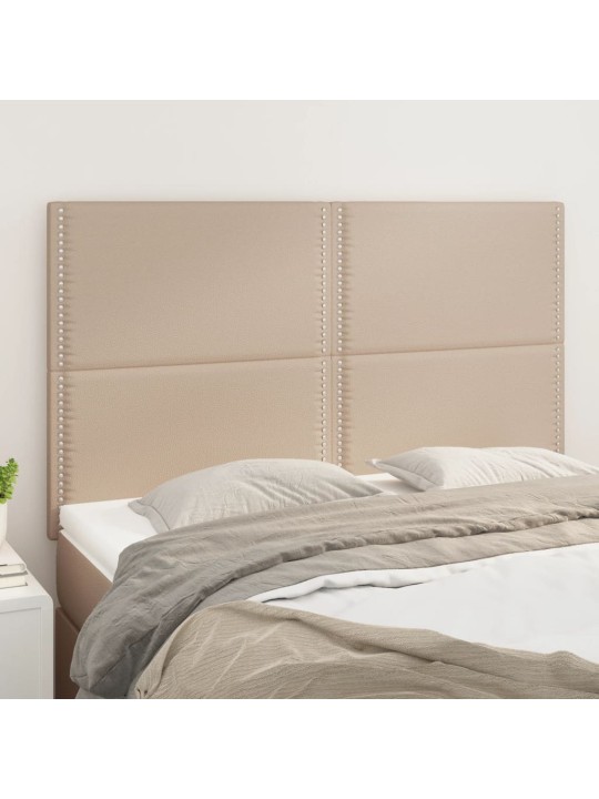 Čela postele 4 ks cappuccino 72 x 5 x 78/88 cm umělá kůže