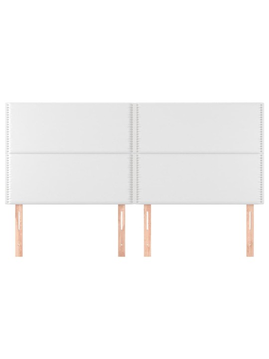 Čelo postele 4 ks bílé 90x5x78/88 cm umělá kůže